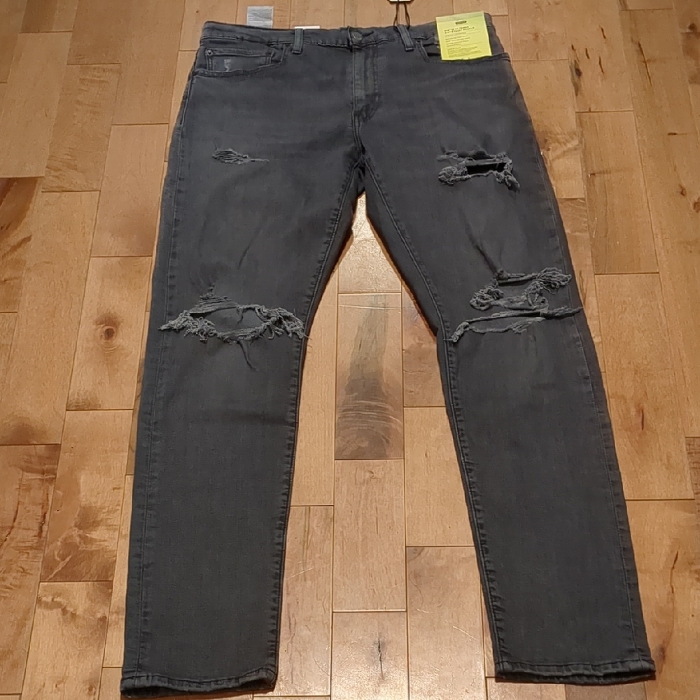 Levi's Distressed Charcoal Skinny Jeans